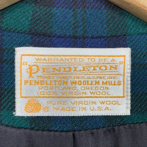 Vintage Pendleton Black Watch Plaid Tartan Wool Blazer - Picture 7 of 7